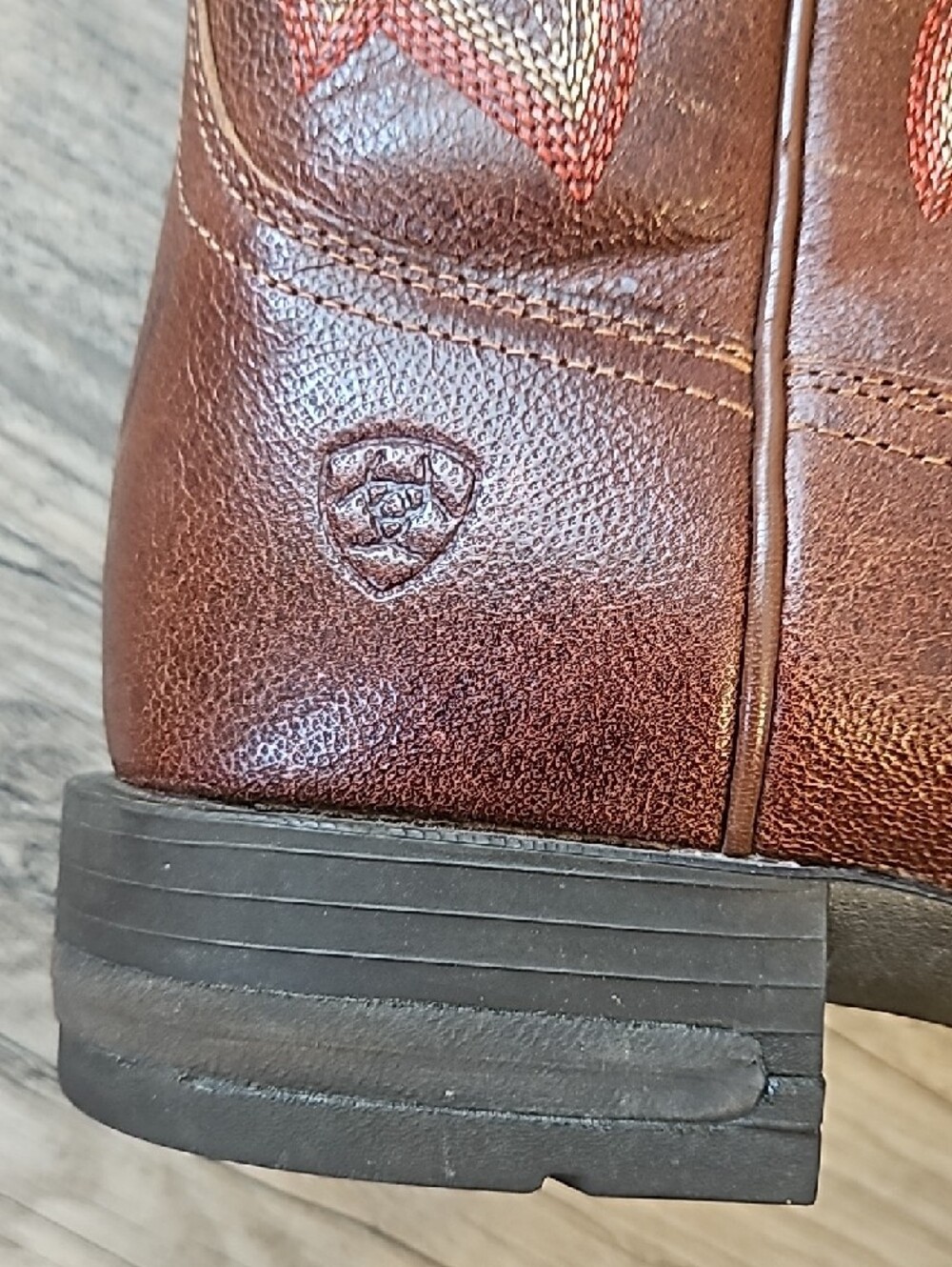 Ariat Brown Leather Western Boot Interior Detail - Picture 6 of 10